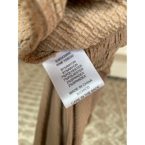 Love Tree Strapless Jumpsuit Romper Smocked Wide-Leg Boho Neutral Soft Summer - Picture 7 of 9